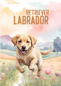 labrador retriever In Flower Theme 3