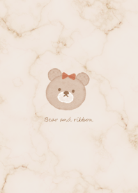 Bear with cute ribbon brown03_2