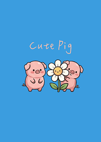 Cute Pig Daily life(Sunny blue)