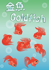Theme of Goldfish underwater