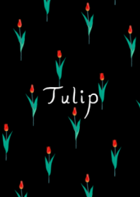 Tulip red & black illustrate