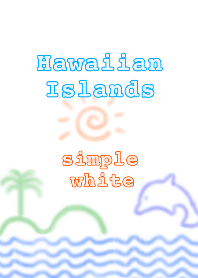 Simple white Hawaiian islands