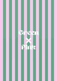 Simple Stripe (Green & Pink)
