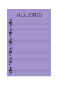 MUSIC COLOR NOTEBOOK-DUSTY PURPLE-WHITE