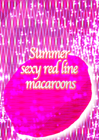 夏のセクシーレッドラインマカロン