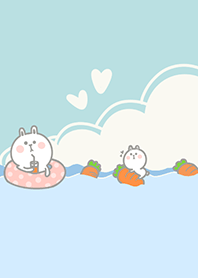 Rabbit Swimming Fun J-Grey Indigo (Gr7)