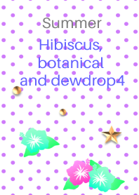 Summer<Hibiscus, botanical and dewdrop4>