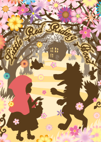 Little Red Riding Hood Silhouette Bloom-