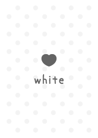 Girls Collection -Dot Heart- White