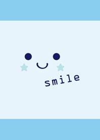 Minimalistic blue smile