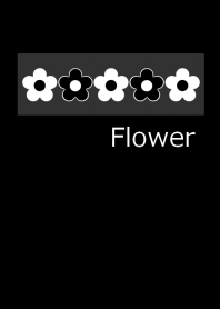 Simple flower and black 7 from japan