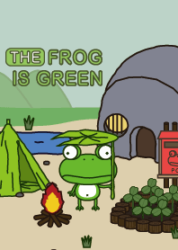 The frog is green