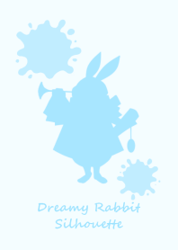 Dreamy Rabbit Silhouette Blue