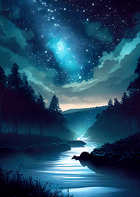 Beautiful starry night view#1395