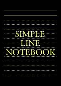 SIMPLE LIME YELLOW LINE NOTEBOOK/BLACK