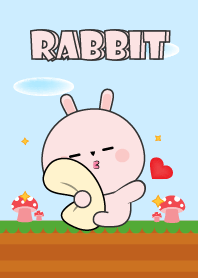 Love U Cute Pink Rabbit Theme