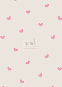 Mini Heart : Abu merah muda krem WV