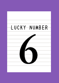 LUCKY NUMBER 6 NOTEBOOK/PURPLE/YELLOW
