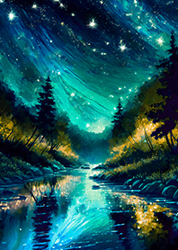 Beautiful starry night view#1143