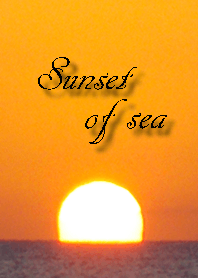 ขอให้โชคดี☆ท้องฟ้าและน้ำทะเลย้อมสีส้ม