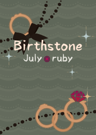 Birthstone ring (Jul) + milk tea [os]