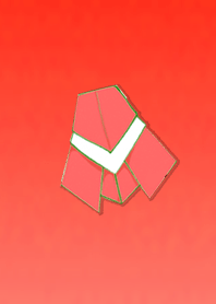 Origami cicada red orange