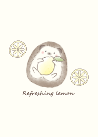 Hedgehog and Lemon -beige-