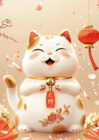 Lucky cat fortune Chinese New Year 888