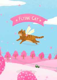 Flying Tabby Cat