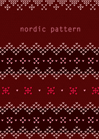nordic pattern*bordeaux