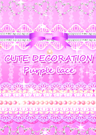 CUTE DECORATION Purple lace
