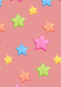 Colorful Stars light pink JP