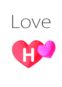 ハート イニシャル "H"