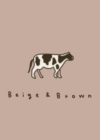 お洒落ベージュ＆ブラウンと牛。