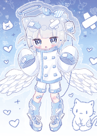 Theme of Cat Ears Light blue Girl