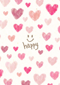 Watercolor Pink heart9 from Japan