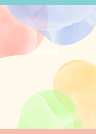 calm on pink & light blue