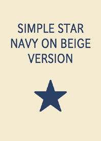 シンプルスター ネイビーオンベージュ