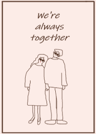 We're always together /ivorypink brown