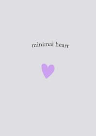 Simple Mini Mini Heart gray x lavender