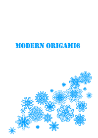Modern Origami 6 Little Blue Flowers