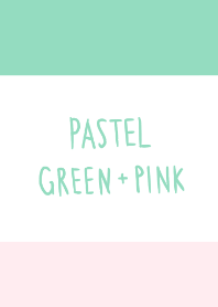 pastel green + pink