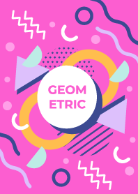 Geometric Sweet Neon Pink