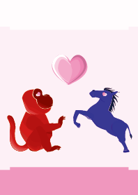 ekst Red (Monkey) Love Blue (Horse)
