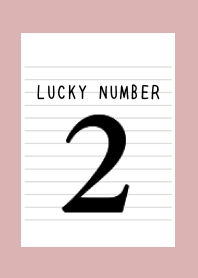 LUCKY NUMBER 2 NOTEBOOK-DUSTY PINK