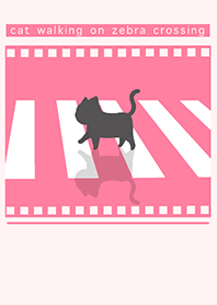 cat zebra crossing J-pink (Pi3)