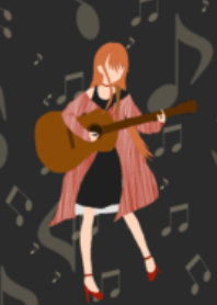 girl with acoustic guitar