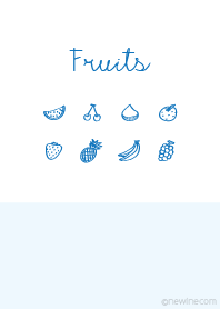 Fruits blue white