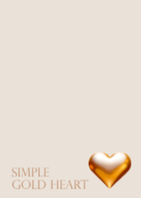 Money luck! Simple Gold heart