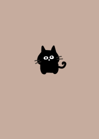 Beige black cat.